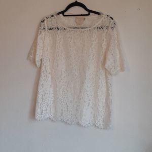 VANESSAVIRGINIA lace blouse cream M